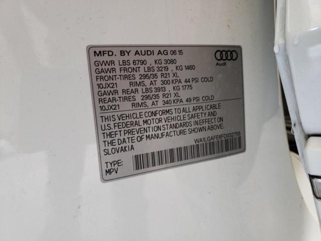 Photo 9 VIN: WA1LGAFE6FD032755 - AUDI Q7 PREMIUM 