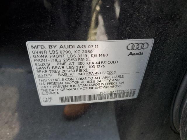 Photo 9 VIN: WA1LGAFE7CD001218 - AUDI Q7 PREMIUM 