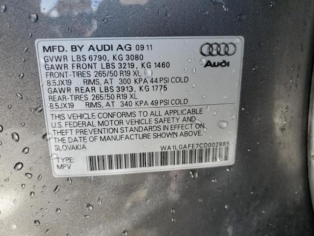 Photo 13 VIN: WA1LGAFE7CD002885 - AUDI Q7 PREMIUM 