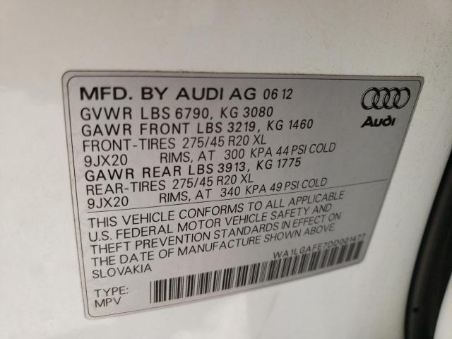 Photo 9 VIN: WA1LGAFE7DD001477 - AUDI Q7 PREMIUM 