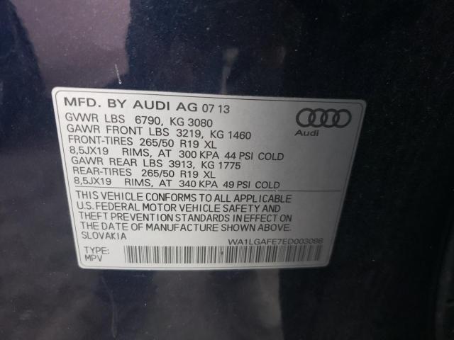 Photo 9 VIN: WA1LGAFE7ED003098 - AUDI Q7 PREMIUM 