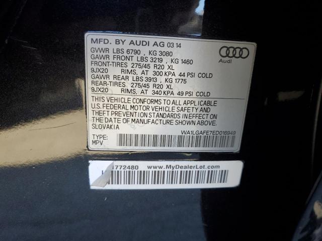 Photo 11 VIN: WA1LGAFE7ED016949 - AUDI Q7 PREMIUM 