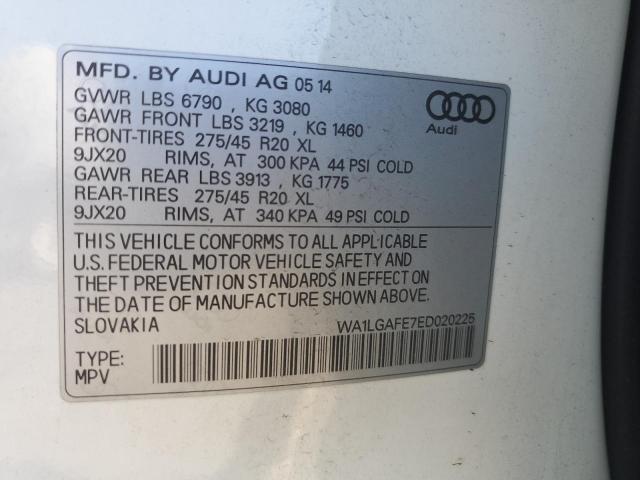 Photo 12 VIN: WA1LGAFE7ED020225 - AUDI Q7 PREMIUM 