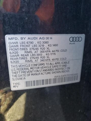 Photo 12 VIN: WA1LGAFE7FD002650 - AUDI Q7 PREMIUM 