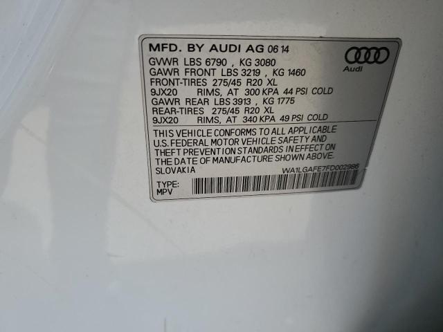 Photo 11 VIN: WA1LGAFE7FD002986 - AUDI Q7 PREMIUM 