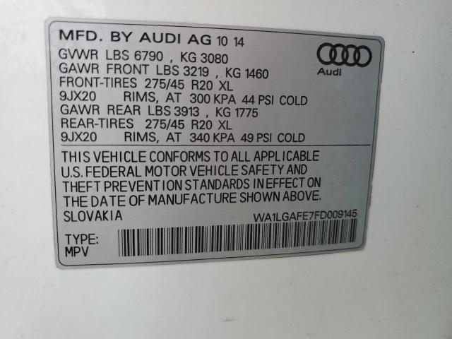 Photo 12 VIN: WA1LGAFE7FD009145 - AUDI Q7 PREMIUM 