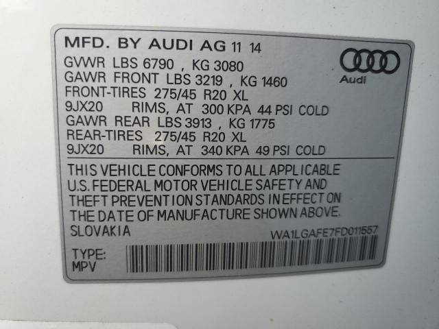 Photo 12 VIN: WA1LGAFE7FD011557 - AUDI Q7 