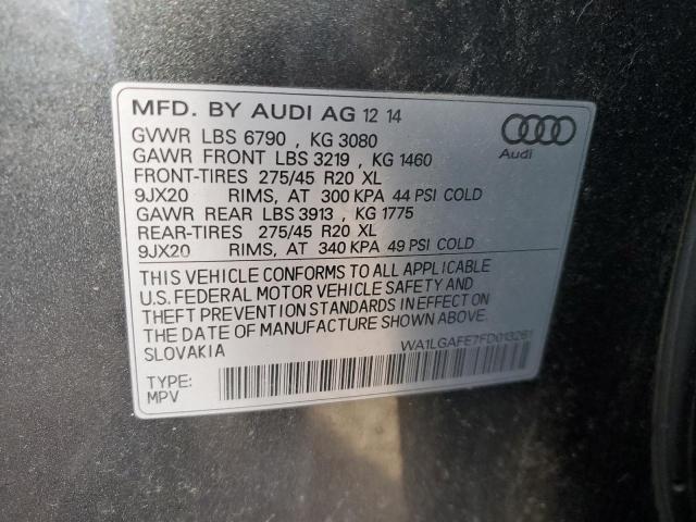 Photo 12 VIN: WA1LGAFE7FD013261 - AUDI Q7 PREMIUM 