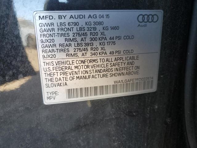 Photo 12 VIN: WA1LGAFE7FD022574 - AUDI Q7 PREMIUM 