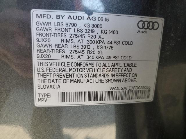 Photo 12 VIN: WA1LGAFE7FD029055 - AUDI Q7 PREMIUM 