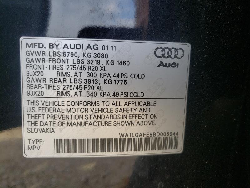 Photo 9 VIN: WA1LGAFE8BD006944 - AUDI Q7 PREMIUM 