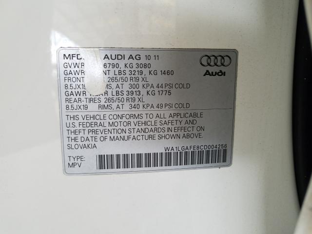 Photo 9 VIN: WA1LGAFE8CD004256 - AUDI Q7 PREMIUM 