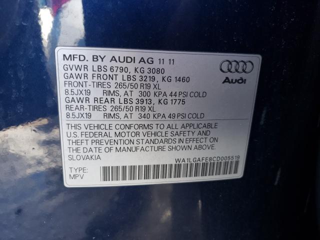 Photo 9 VIN: WA1LGAFE8CD005519 - AUDI Q7 