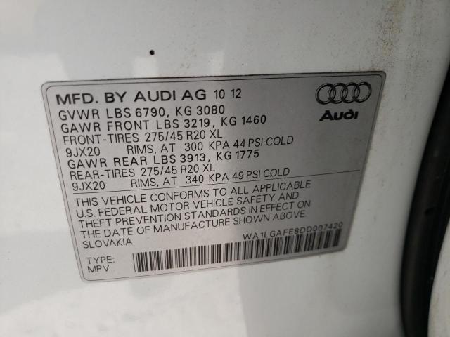 Photo 9 VIN: WA1LGAFE8DD007420 - AUDI Q7 PREMIUM 