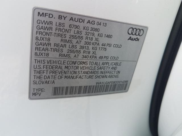 Photo 9 VIN: WA1LGAFE8DD014366 - AUDI Q7 PREMIUM 