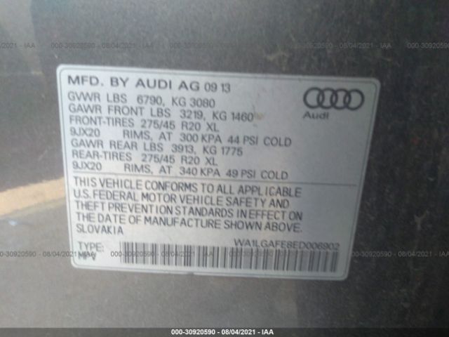 Photo 8 VIN: WA1LGAFE8ED006902 - AUDI Q7 