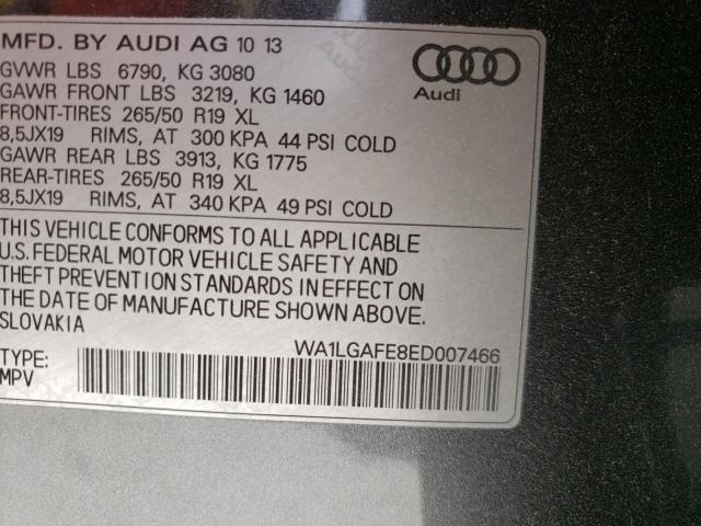 Photo 9 VIN: WA1LGAFE8ED007466 - AUDI Q7 PREMIUM 