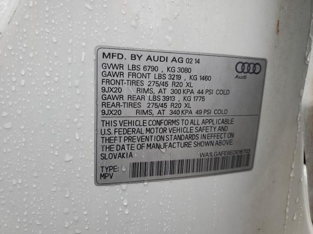 Photo 12 VIN: WA1LGAFE8ED016703 - AUDI Q7 PREMIUM 