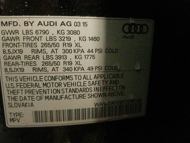 Photo 9 VIN: WA1LGAFE8FD020199 - AUDI Q7 