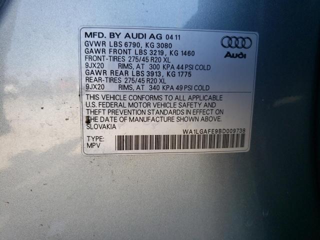 Photo 12 VIN: WA1LGAFE9BD009738 - AUDI Q7 PREMIUM 