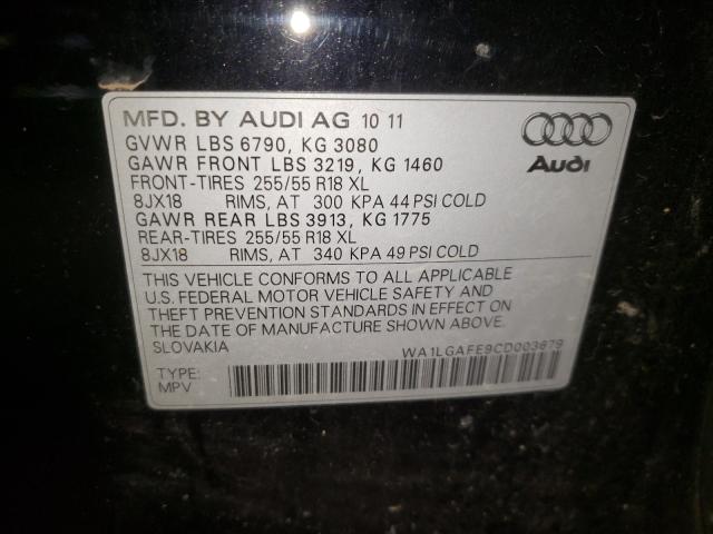 Photo 9 VIN: WA1LGAFE9CD003679 - AUDI Q7 PREMIUM 