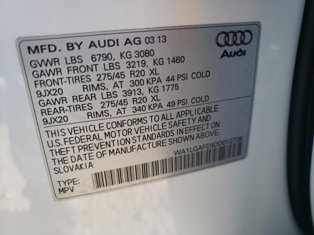 Photo 9 VIN: WA1LGAFE9DD012738 - AUDI Q7 PREMIUM 