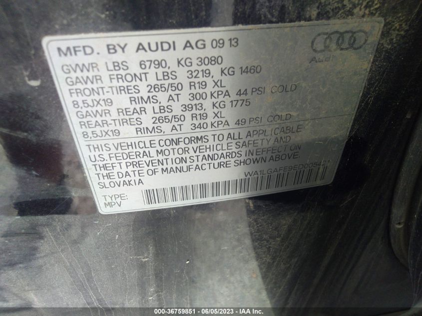 Photo 8 VIN: WA1LGAFE9ED005421 - AUDI Q7 