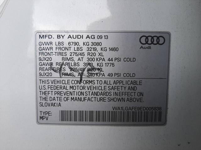 Photo 9 VIN: WA1LGAFE9ED005838 - AUDI Q7 