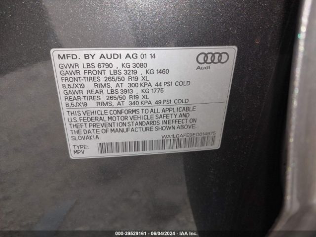 Photo 8 VIN: WA1LGAFE9ED014975 - AUDI Q7 