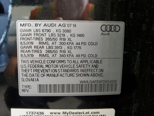 Photo 13 VIN: WA1LGAFE9FD004500 - AUDI Q7 PREMIUM 