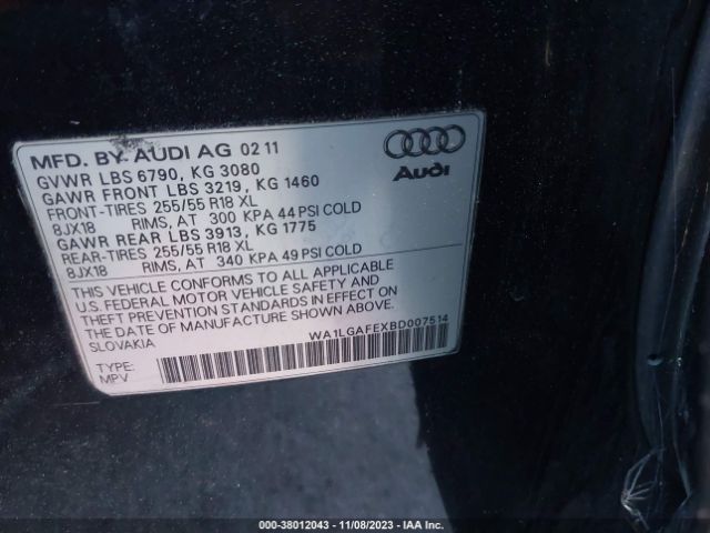 Photo 8 VIN: WA1LGAFEXBD007514 - AUDI Q7 