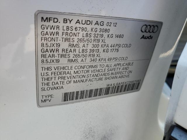 Photo 12 VIN: WA1LGAFEXCD007093 - AUDI Q7 PREMIUM 