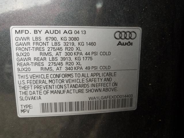 Photo 9 VIN: WA1LGAFEXDD014403 - AUDI Q7 PREMIUM 