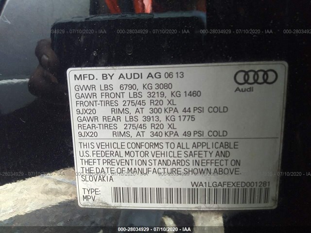 Photo 8 VIN: WA1LGAFEXED001281 - AUDI Q7 