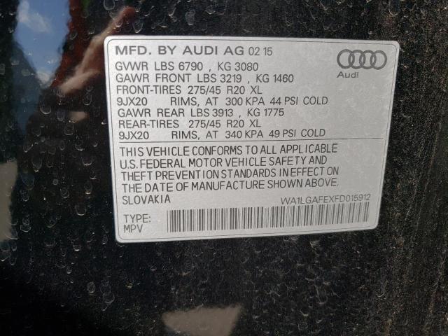 Photo 9 VIN: WA1LGAFEXFD015912 - AUDI Q7 PREMIUM 