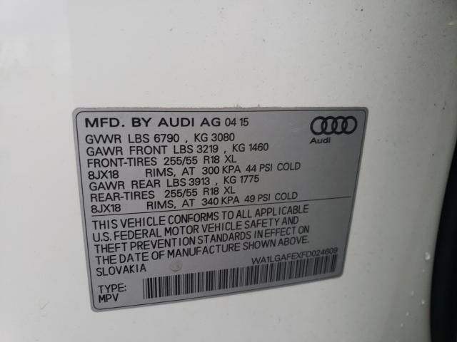 Photo 9 VIN: WA1LGAFEXFD024609 - AUDI Q7 PREMIUM 