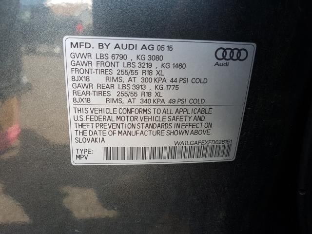 Photo 9 VIN: WA1LGAFEXFD026151 - AUDI Q7 