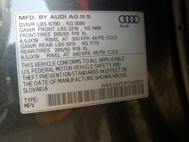 Photo 9 VIN: WA1LGAFEXFD028501 - AUDI Q7 