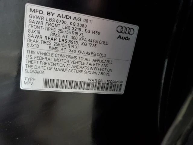 Photo 12 VIN: WA1LGBFE1CD002158 - AUDI Q7 PREMIUM 