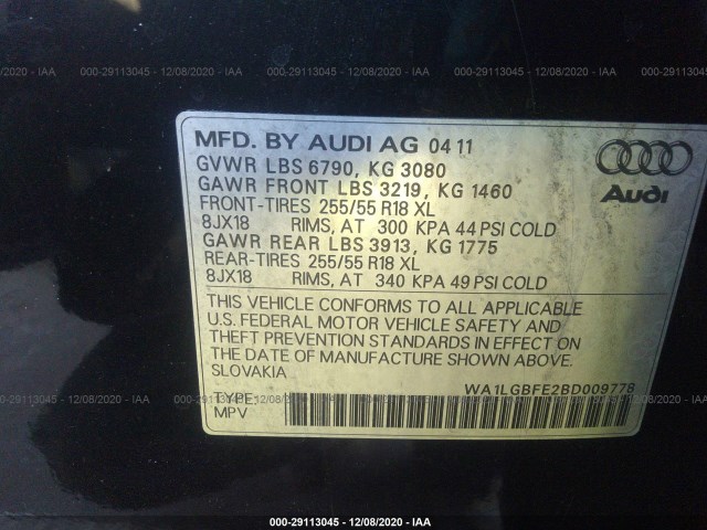 Photo 8 VIN: WA1LGBFE2BD009778 - AUDI Q7 