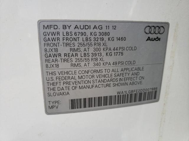 Photo 9 VIN: WA1LGBFE2DD007886 - AUDI Q7 PREMIUM 