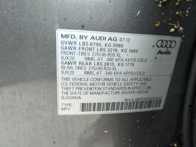 Photo 12 VIN: WA1LGBFE3DD002437 - AUDI Q7 PREMIUM 