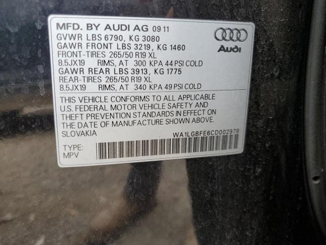 Photo 13 VIN: WA1LGBFE6CD002978 - AUDI Q7 PREMIUM 