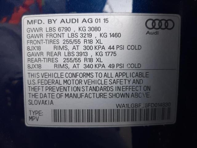 Photo 9 VIN: WA1LGBFE6FD014830 - AUDI Q7 