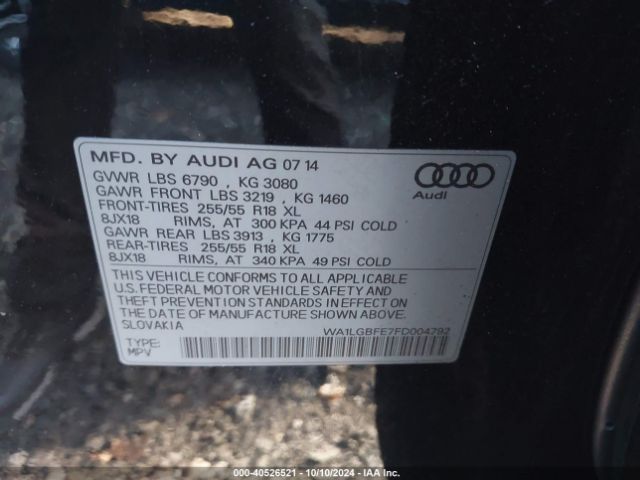 Photo 8 VIN: WA1LGBFE7FD004792 - AUDI Q7 