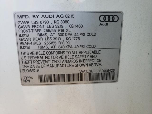 Photo 9 VIN: WA1LGBFE8FD018426 - AUDI Q7 PREMIUM 