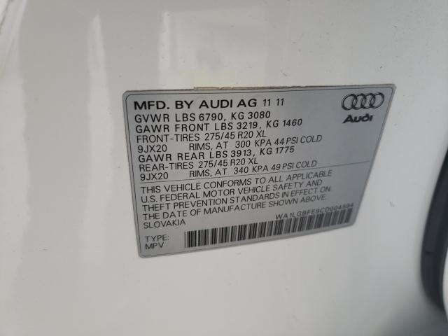 Photo 9 VIN: WA1LGBFE9CD004594 - AUDI Q7 PREMIUM 