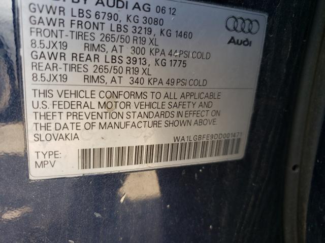 Photo 9 VIN: WA1LGBFE9DD001471 - AUDI Q7 PREMIUM 