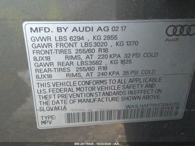 Photo 8 VIN: WA1LHAF70HD044255 - AUDI Q7 