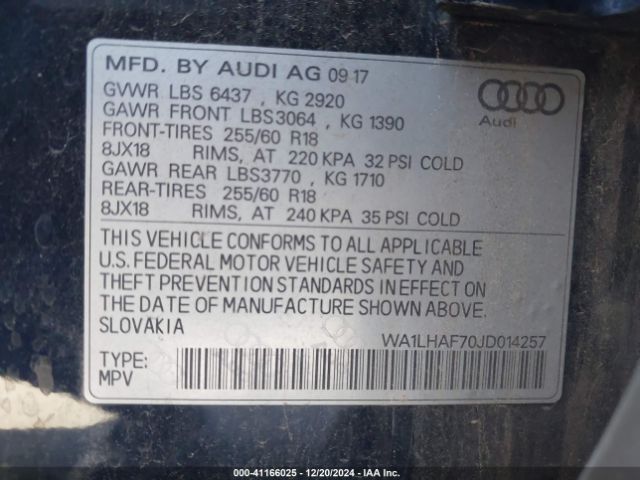 Photo 8 VIN: WA1LHAF70JD014257 - AUDI Q7 